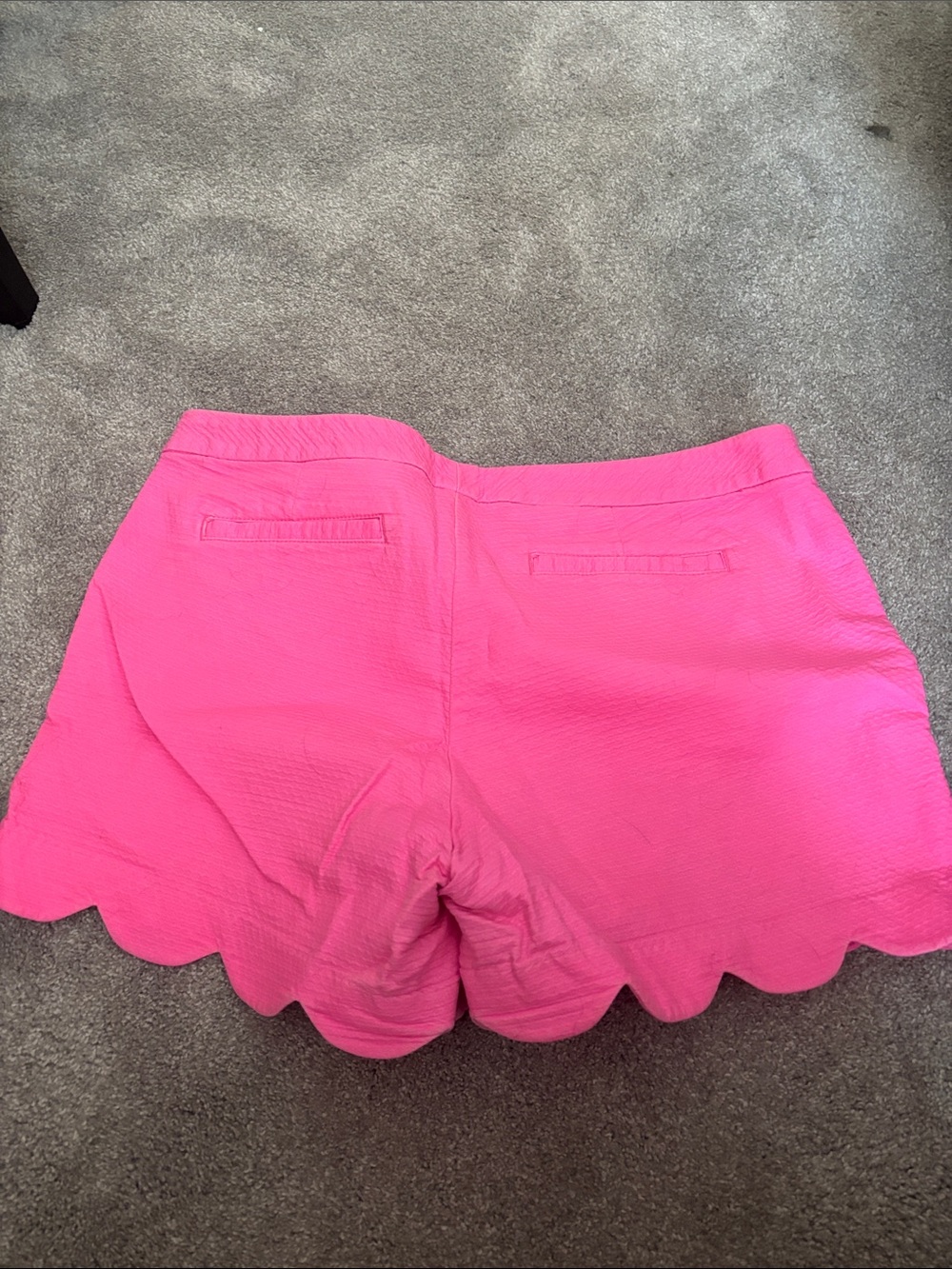 Lilly Pulitzer Hot Pink Scallop-Hem High Waist Shorts - Picture 3 of 4